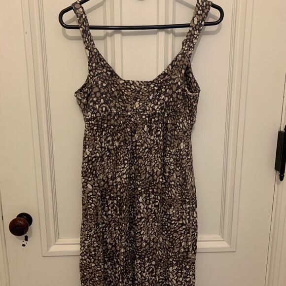 Loft gray brown tan spotted tank dress small - Picture 4 of 4